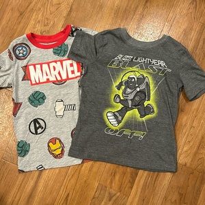 Disney and Marvel Jumping Beans Boys T-Shirts Set of 2
